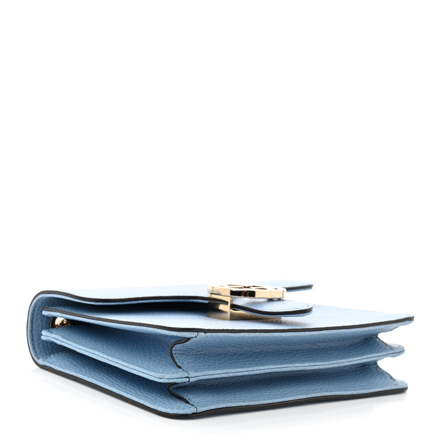 Dollar Calfskin Small Interlocking G Shoulder Bag Mineral Blue
