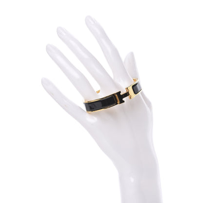 Hermes Enamel Narrow Clic Clac H Bracelet PM Black 2 of 5