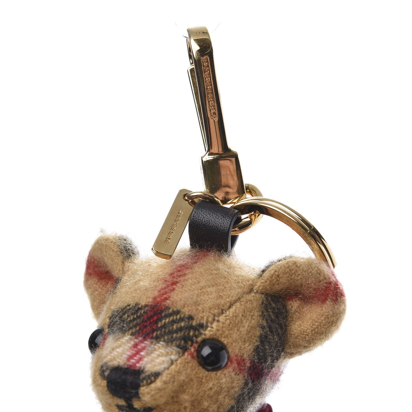 Cashmere Vintage Check Hiker Thomas Bear Bag Charm Antique Yellow