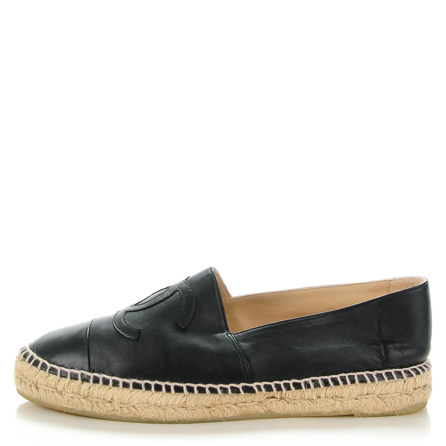 Chanel Lambskin CC Espadrilles 41 Black 1 of 8