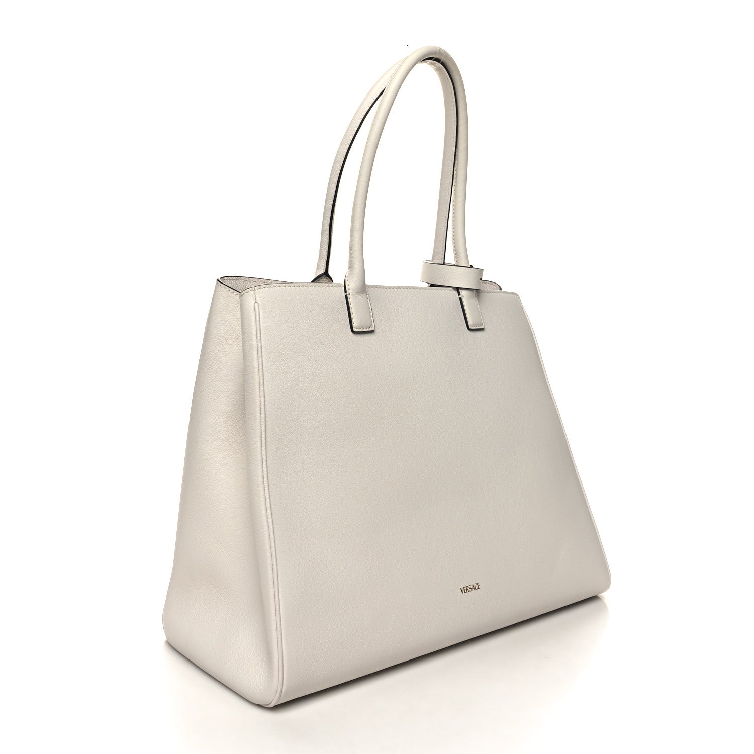 Versace Grained Calfskin La Medusa Chain Tote White 3 of 11
