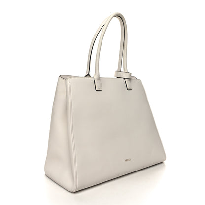 Versace Grained Calfskin La Medusa Chain Tote White 3 of 11