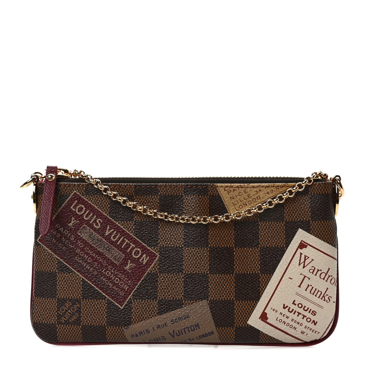 Damier Ebene Trunks Labels Pochette Milla MM