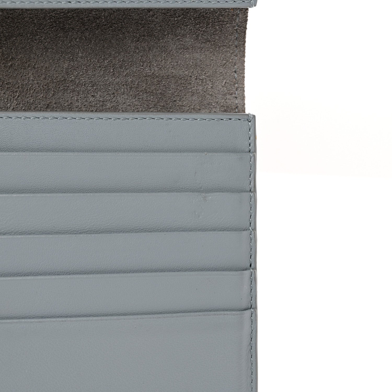 Celine Grained Calfskin Large Multifunction Strap Wallet Grey 6 of 8