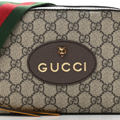 Gucci GG Supreme Monogram Web Neo Vintage Shoulder Bag Beige New Acero Crop 8 of 11