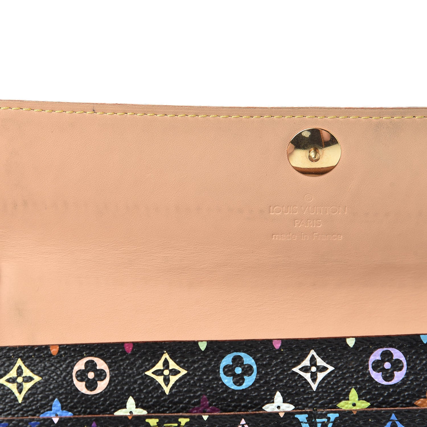 Louis Vuitton Monogram Multicolor Sarah Wallet Black 8 of 8