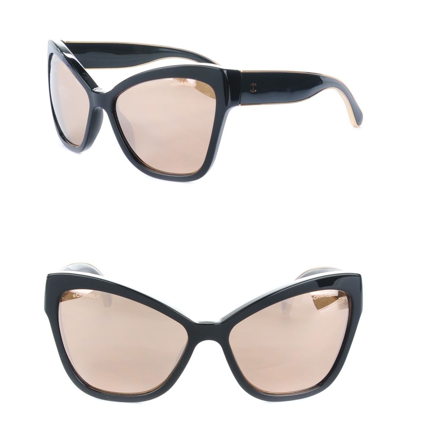 Acetate CC Cat Eye Sunglasses 5271 Black