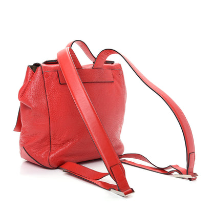 Proenza Schouler Pebbled Calfskin Small PS Courier Backpack Red 2 of 9