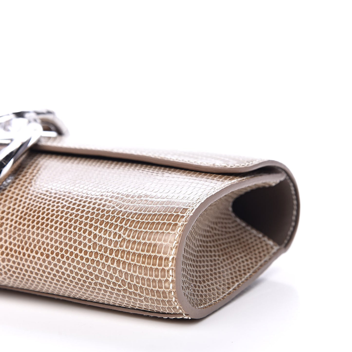 Lizard Egee Clutch Ficelle