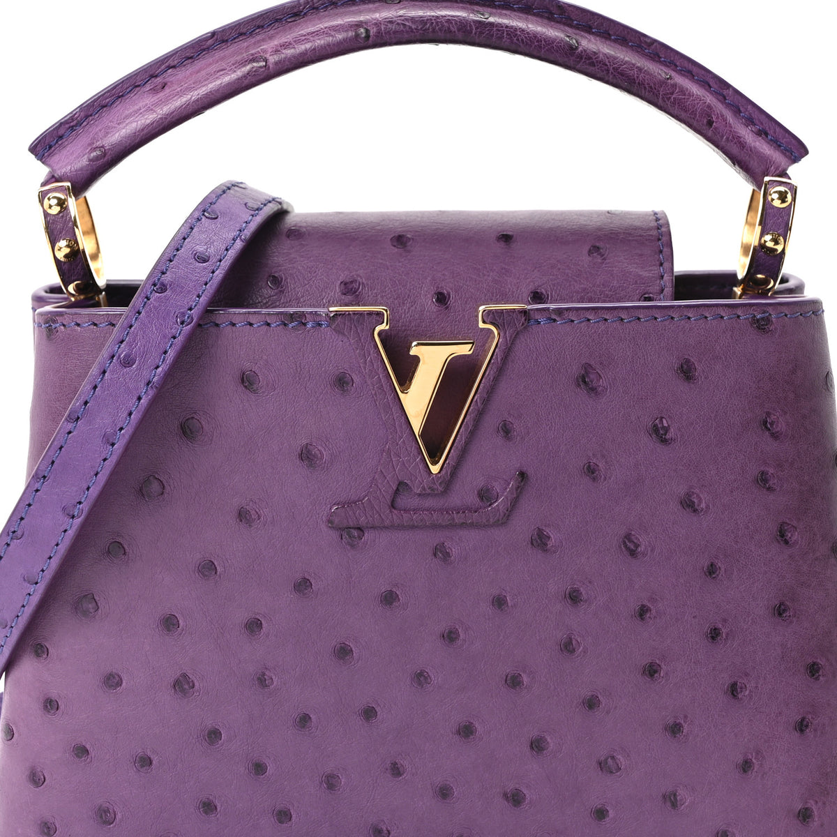 Louis Vuitton Ostrich Capucines Mini Amethyst 6 of 8