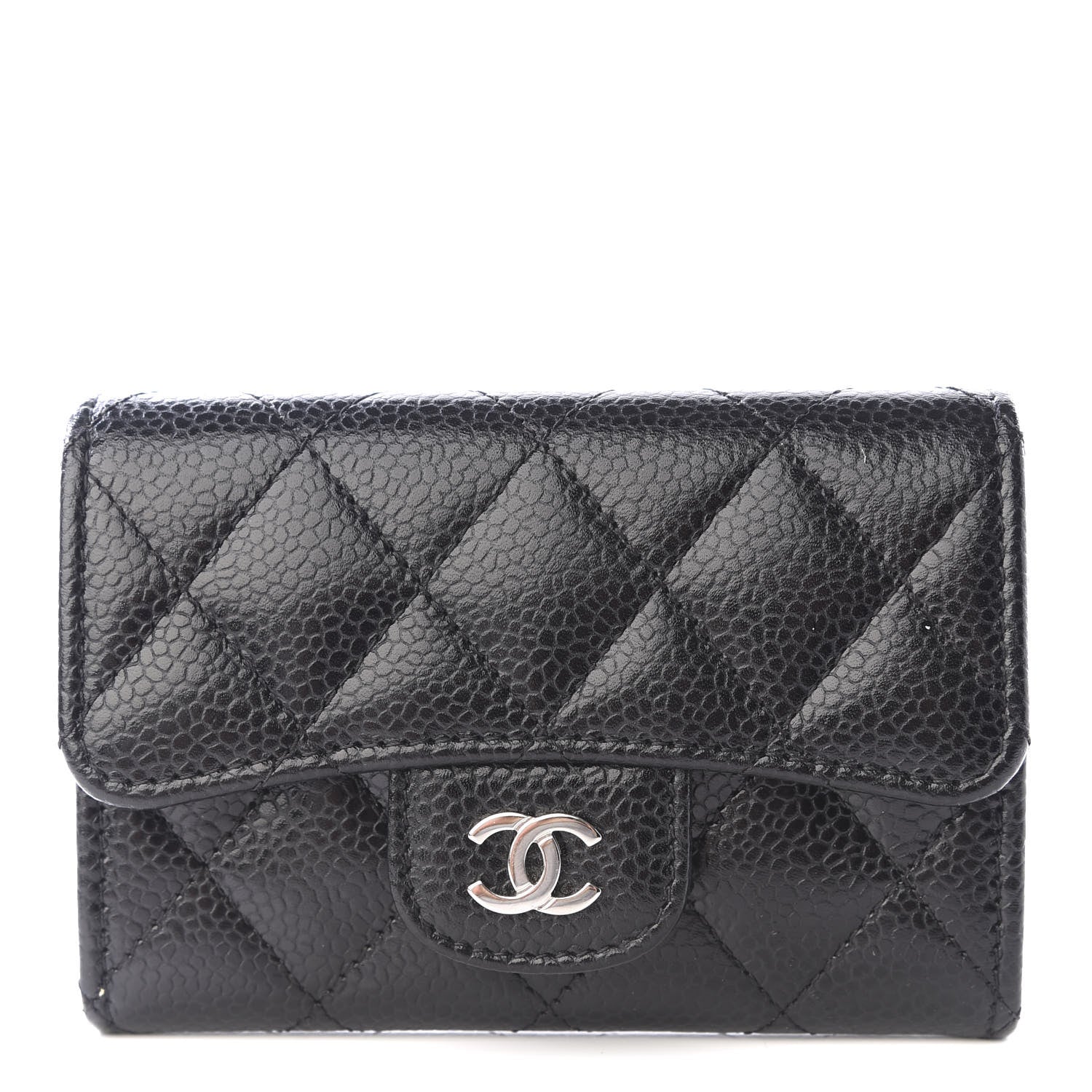 Chanel Caviar Quilted Flap Card Holder Black 1 of 7