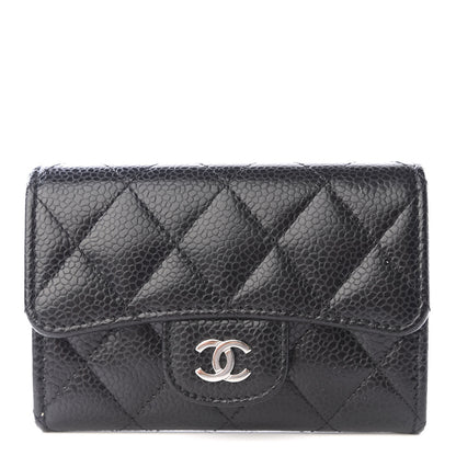 Chanel Caviar Quilted Flap Card Holder Black 1 of 7