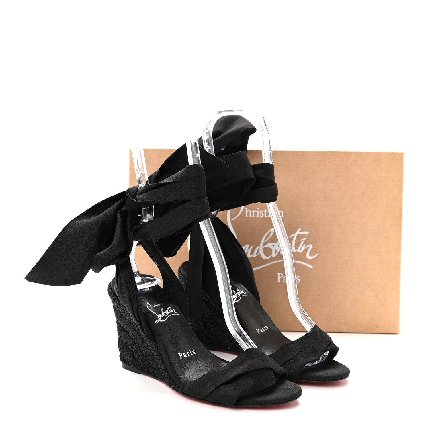 Christian Louboutin Suede Faille Melides Du Desert 85 Heels 36 Black 9 of 9