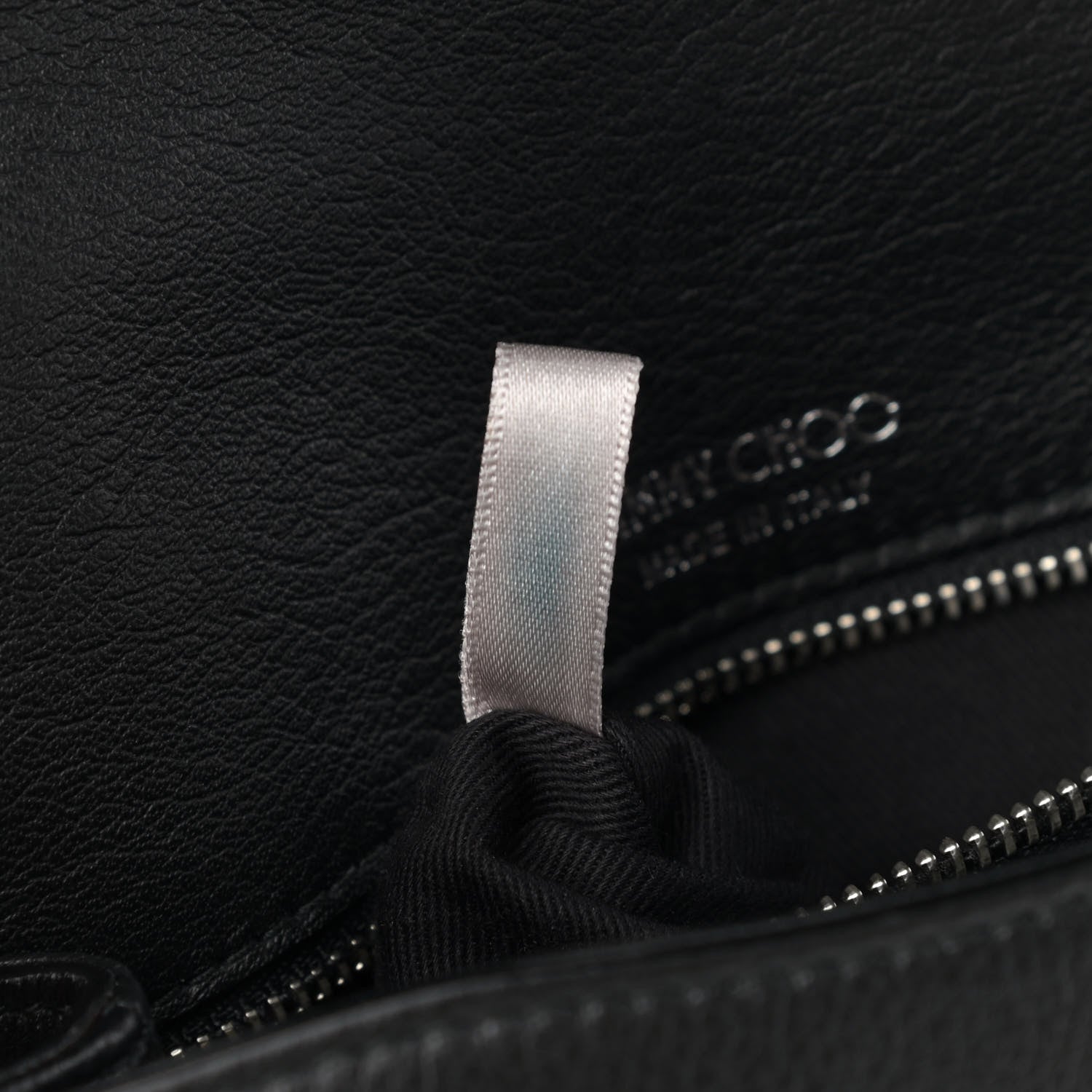 Jimmy Choo Calfskin Crystal Small Cheri Top Handle Bag Black 7 of 12