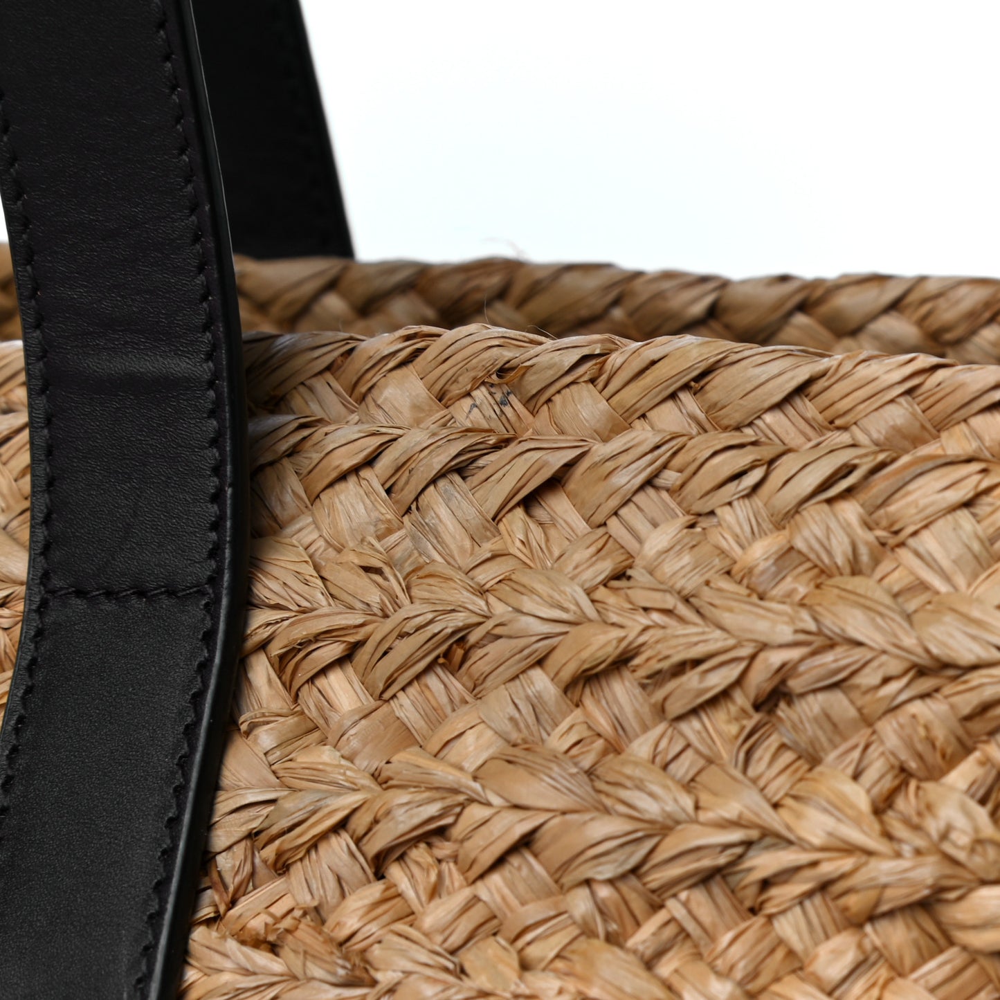 Raffia Calfskin Medium Panier Tote