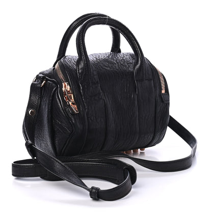 Alexander Wang Pebbled Lambskin Mini Rockie Black Rose Gold Hardware 2 of 5