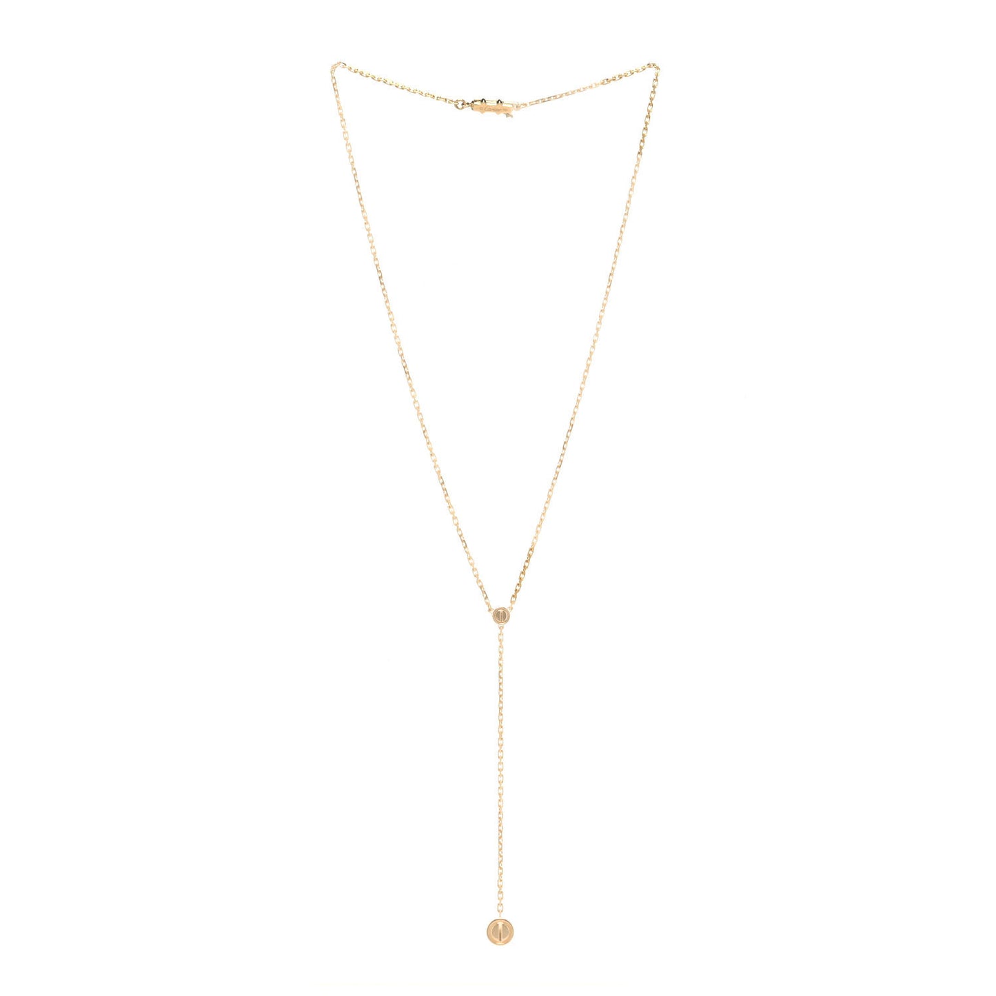18K Yellow Gold LOVE Drop Necklace