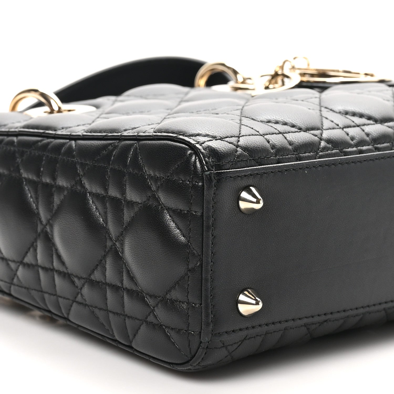 Christian Dior Lambskin Cannage Small My ABCDior Lady Dior Black 9 of 10