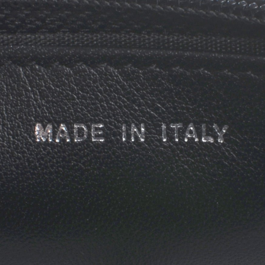 Glazed Calfskin Boy Wallet On Chain WOC Black