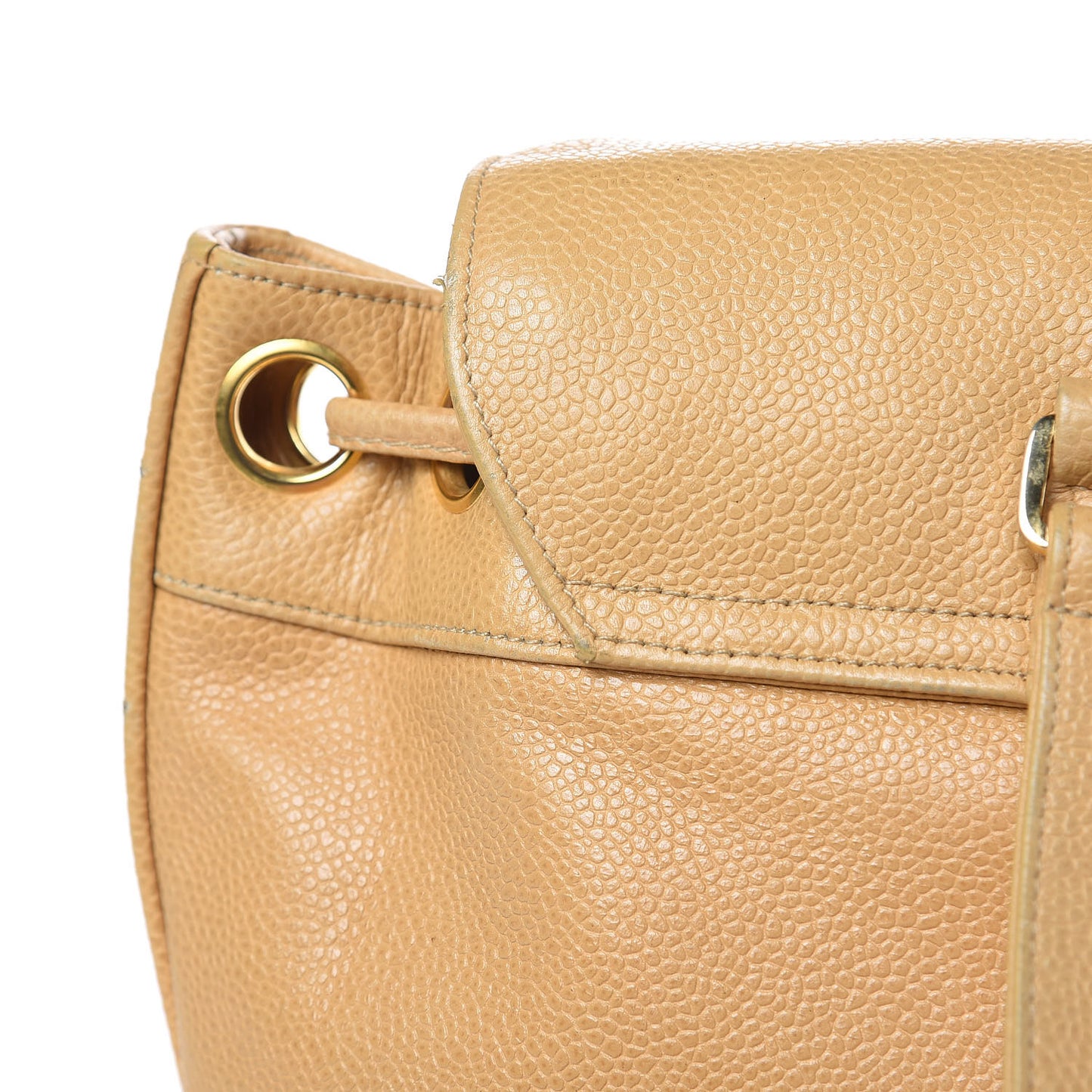 Caviar CC Sling Backpack Beige