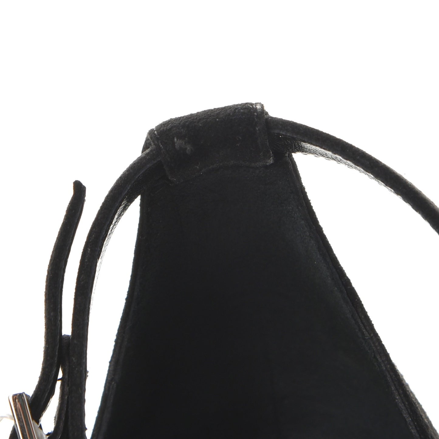Suede Grace 80 Ankle Strap Sandal 41 Black