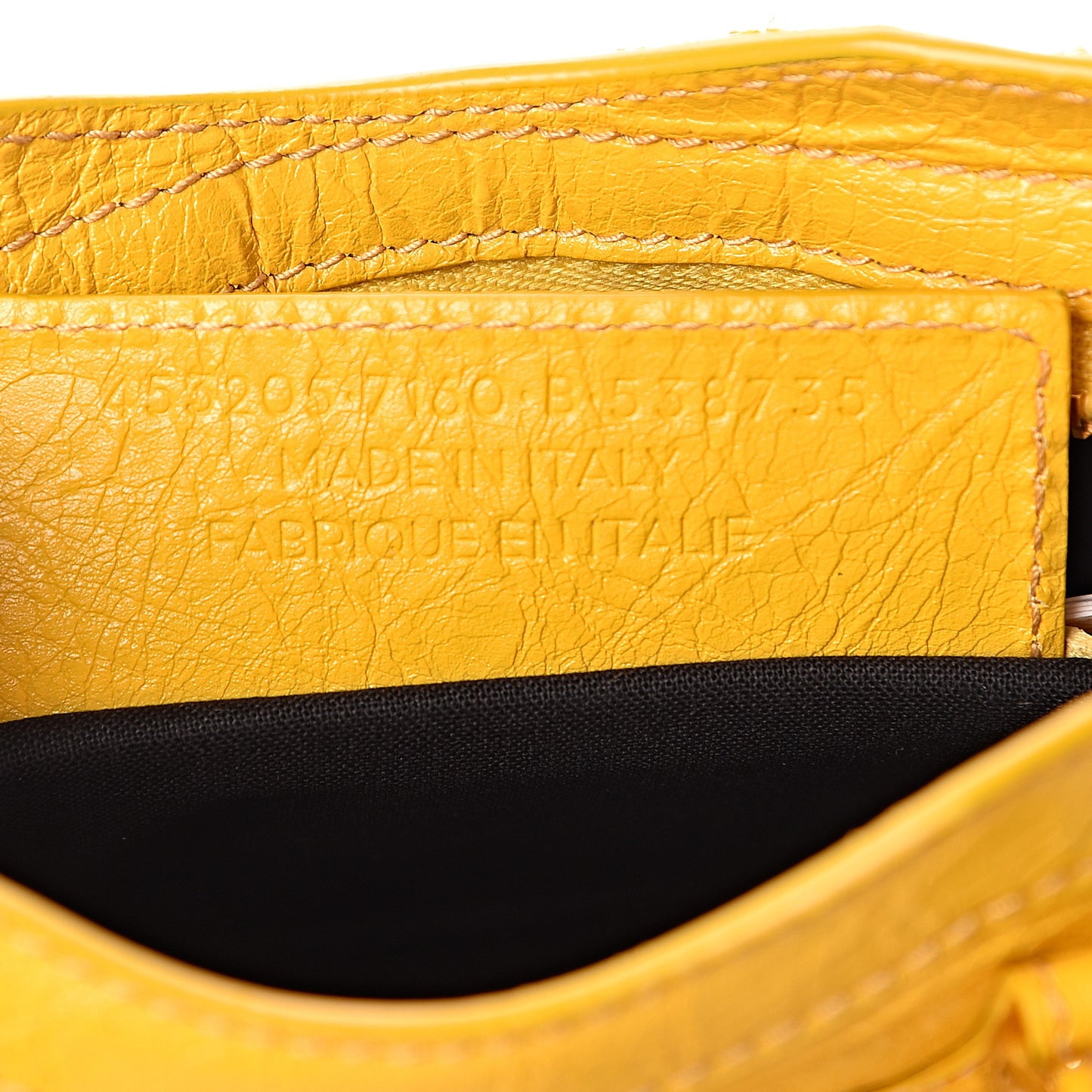 Agneau Classic Gold Hardware Nano City Jaune Epi