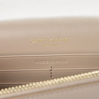Saint Laurent Smooth Calfskin Classic Monogram Kate Tassel Chain Wallet Nude Powder 6 of 9
