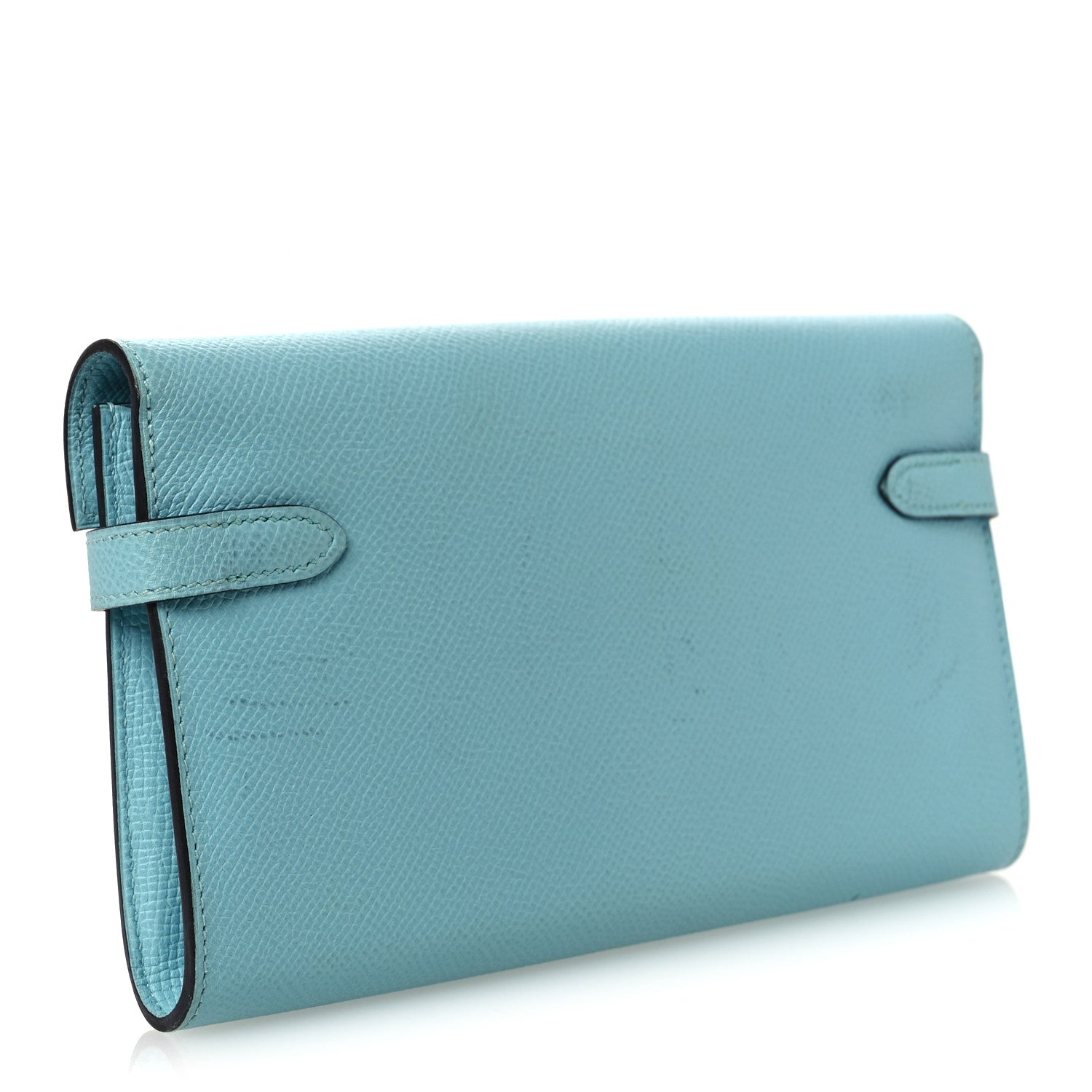 Hermes Epsom Kelly Longue Wallet Bleu Atoll 3 of 13