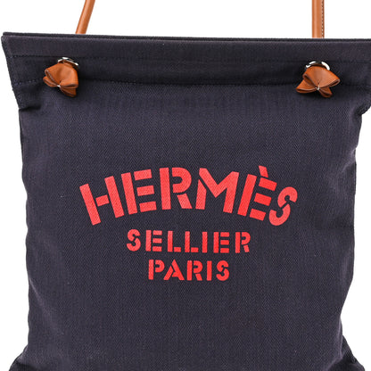 Hermes Canvas Swift Aline Grooming Bag Navy 8 of 11