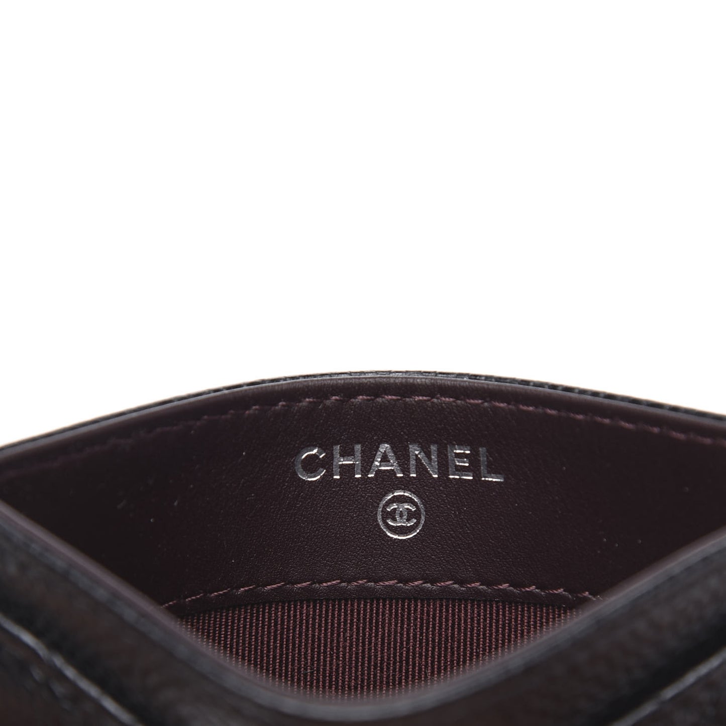 Caviar Quilted Card Holder Black