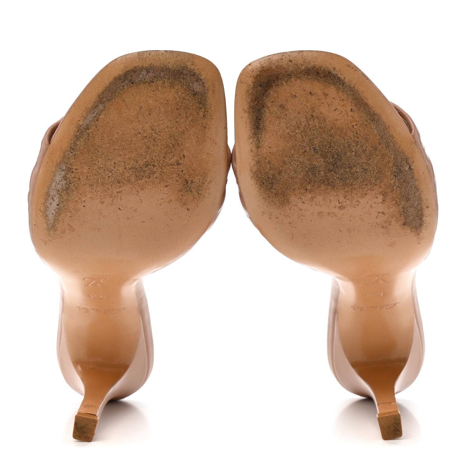 Louis Vuitton Lambskin Embossed Monogram Revival Mules 37.5 Peche Beige 6 of 11