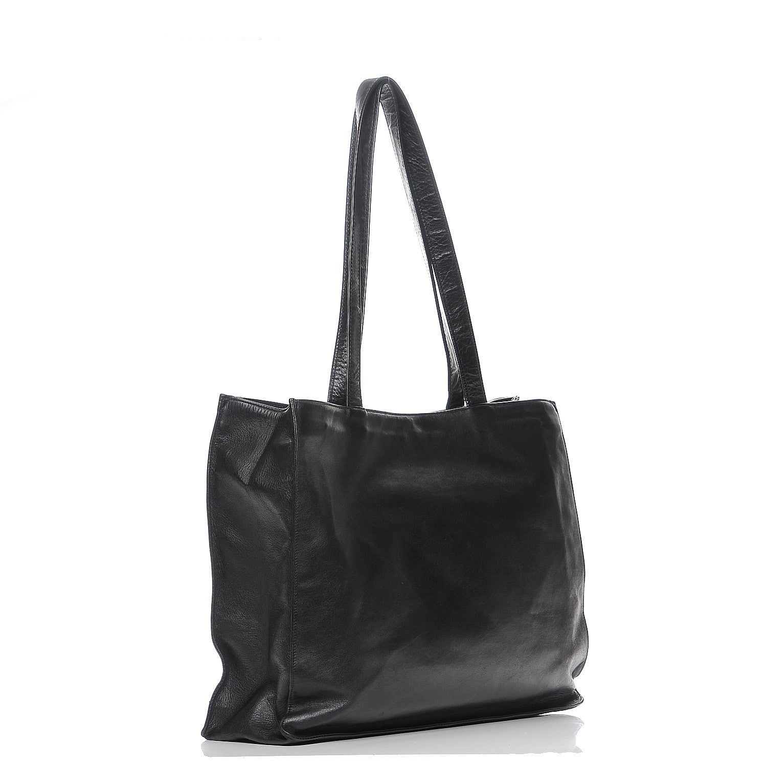Chanel Calfskin CC Tote Black 3 of 8