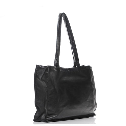Chanel Calfskin CC Tote Black 3 of 8