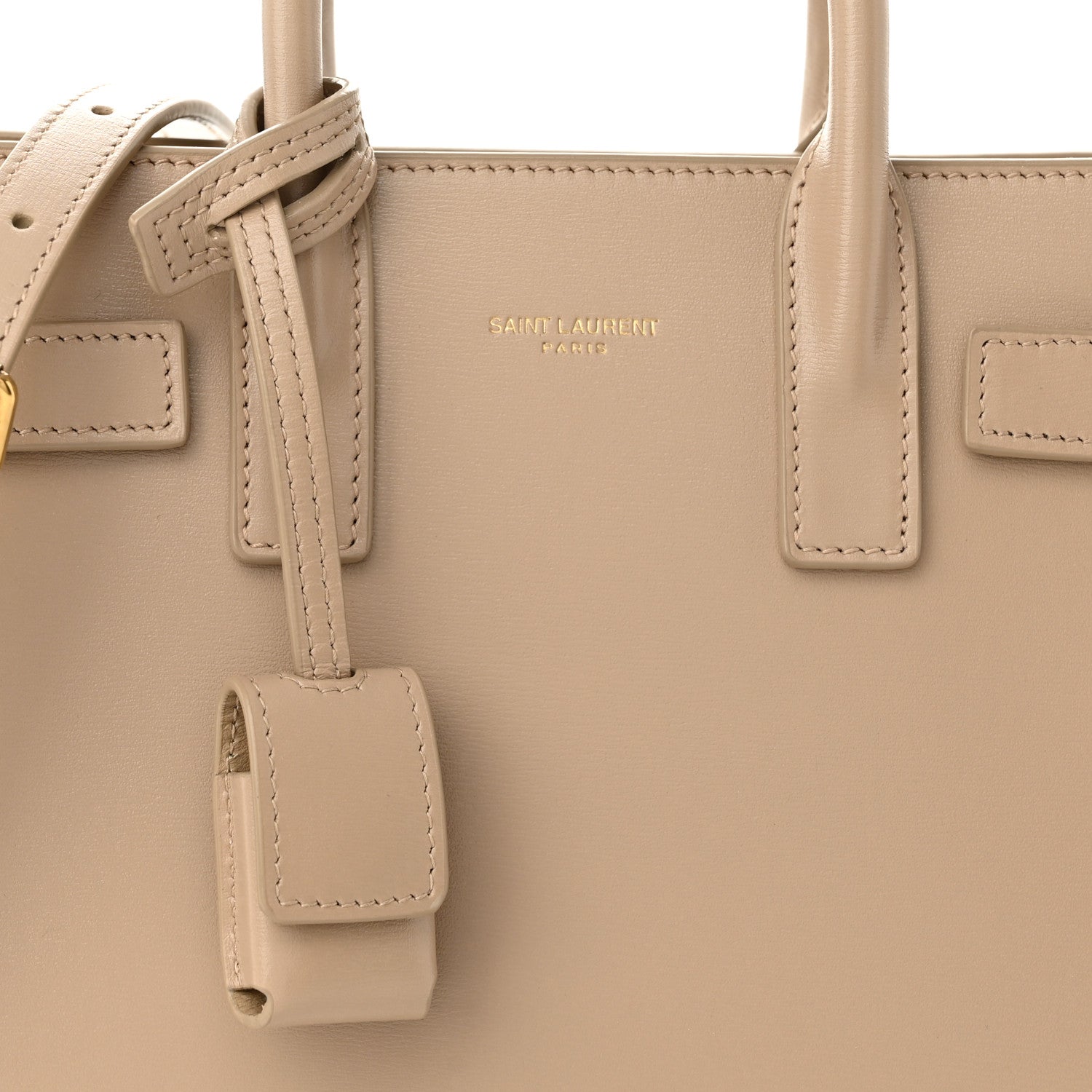 Saint Laurent Smooth Calfskin Nano Sac de Jour Dark Beige 8 of 10