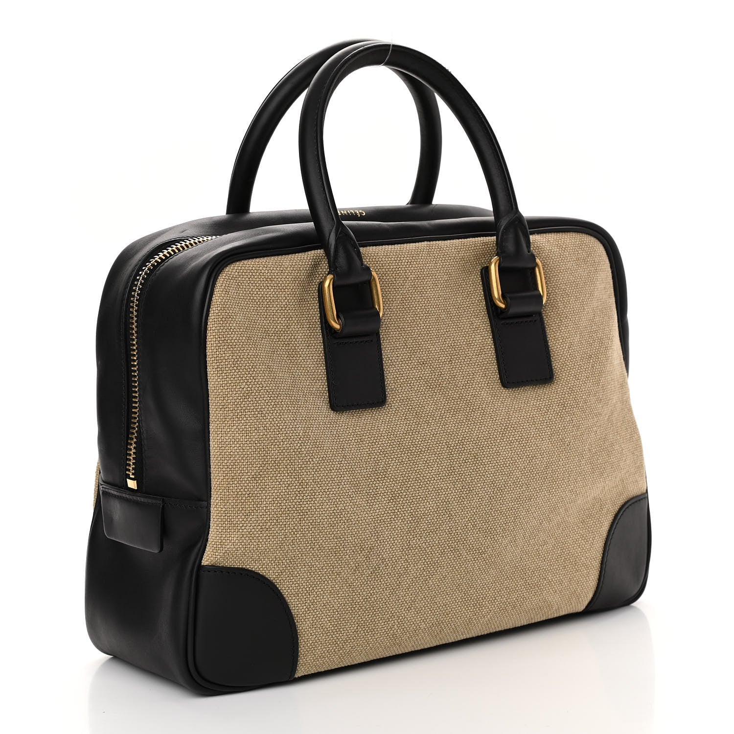 Celine Canvas Small Bowling Bag Khaki 3 of 10