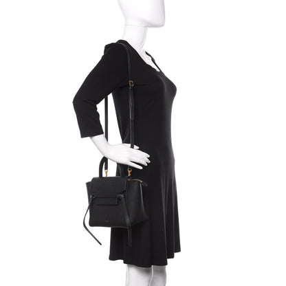 Celine Grained Calfskin Nano Belt Bag Black 2 of 10