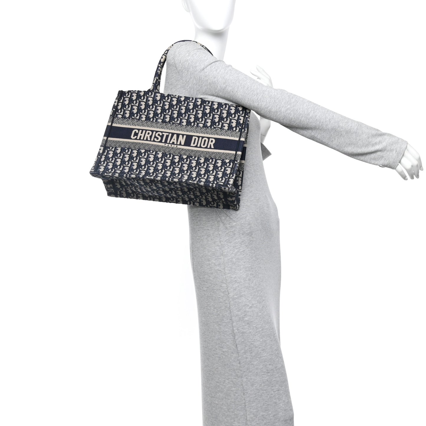 Oblique Medium Book Tote Blue Multicolor