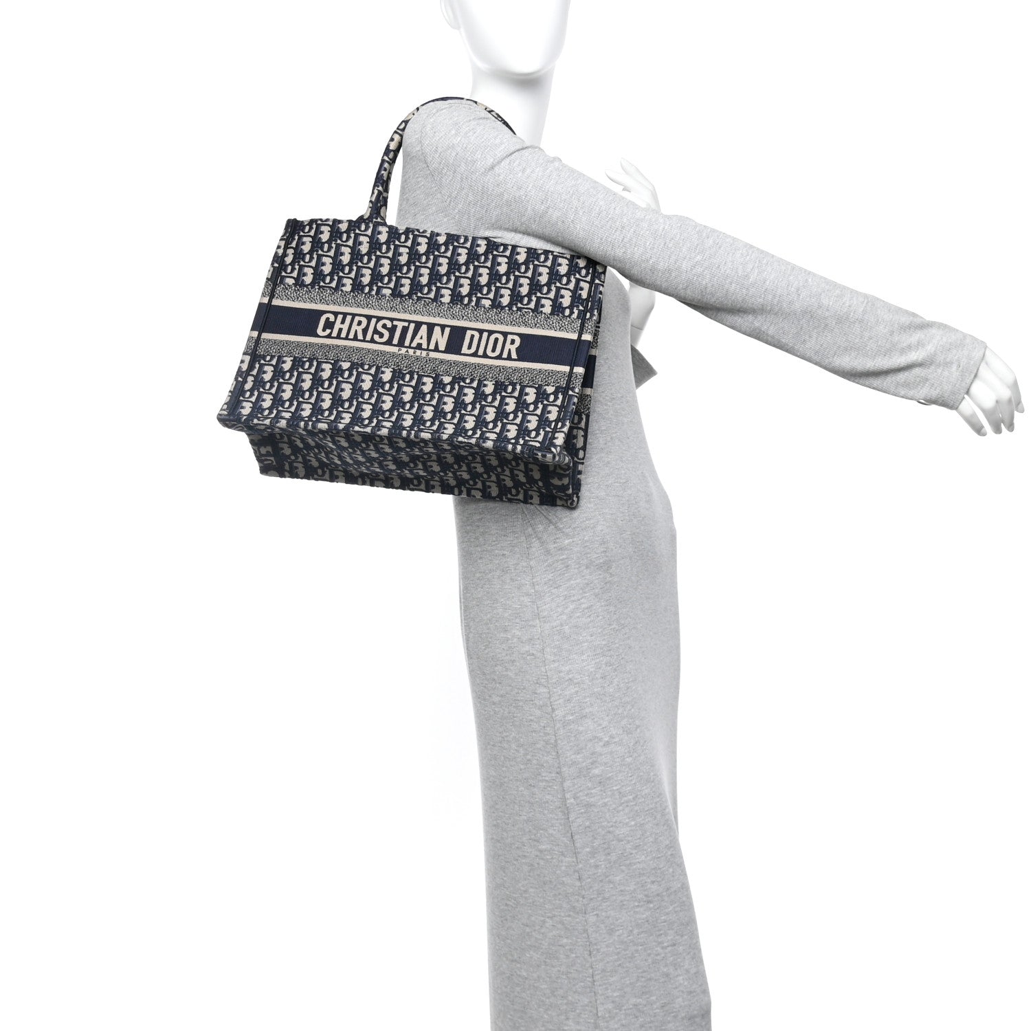 Christian Dior Oblique Medium Book Tote Blue Multicolor 2 of 12