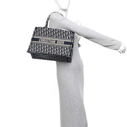 Christian Dior Oblique Medium Book Tote Blue Multicolor 2 of 12