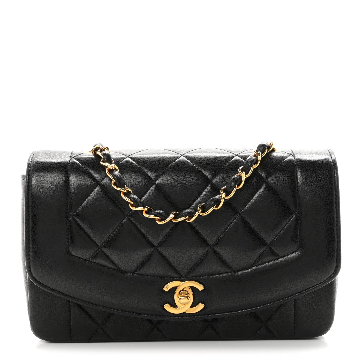 Chanel Lambskin Quilted Small Single Flap Black 1 of 12