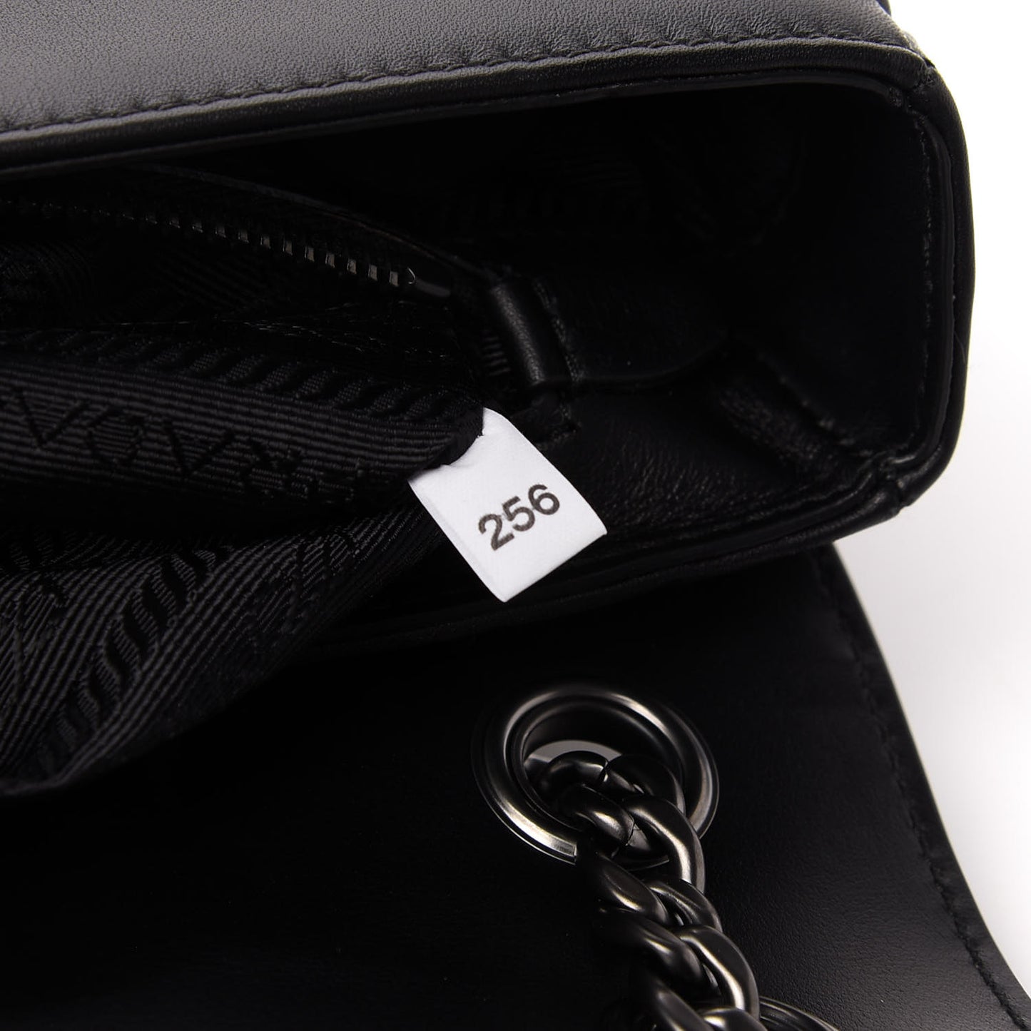 Vitello Studded Crossbody White Black