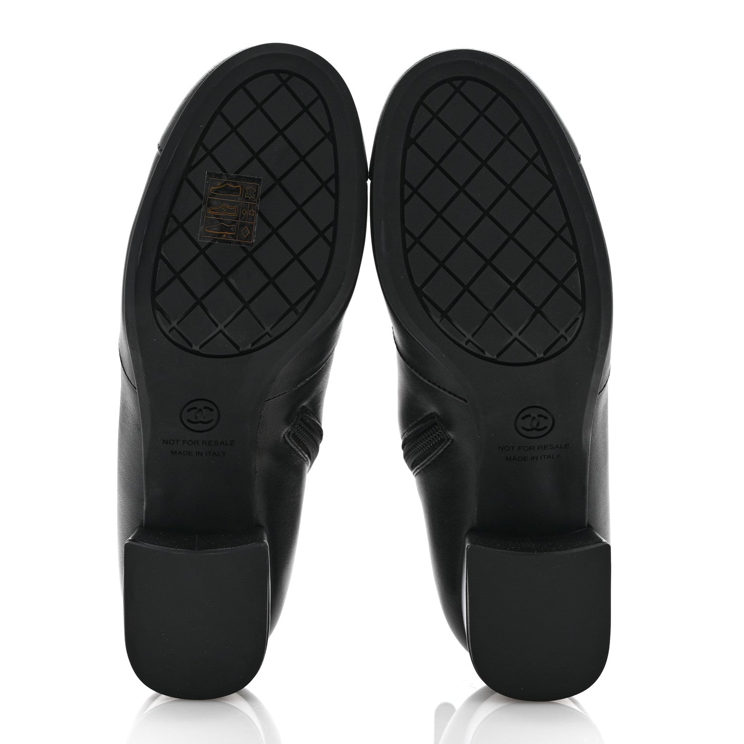 Chanel Lambskin Ankle Boots 37.5 Black 6 of 9