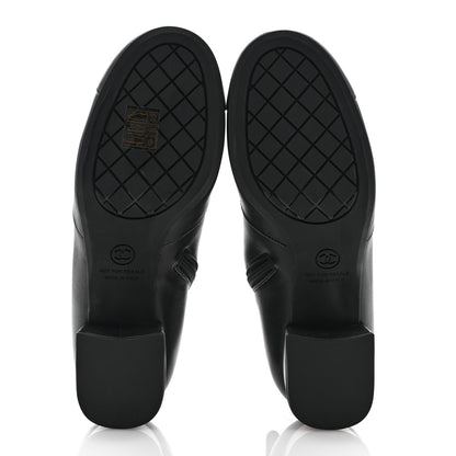 Chanel Lambskin Ankle Boots 37.5 Black 6 of 9