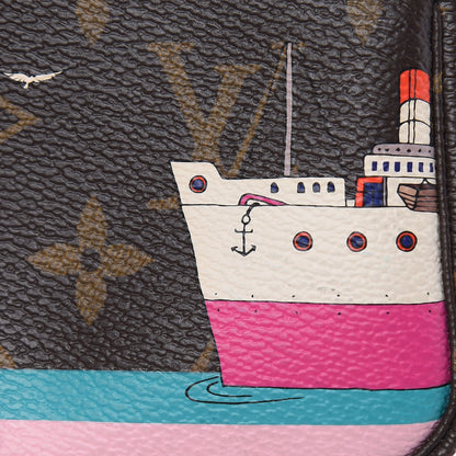 Louis Vuitton Monogram 2016 Christmas Animation Mini Pochette Accessories Rose Ballerine 8 of 9
