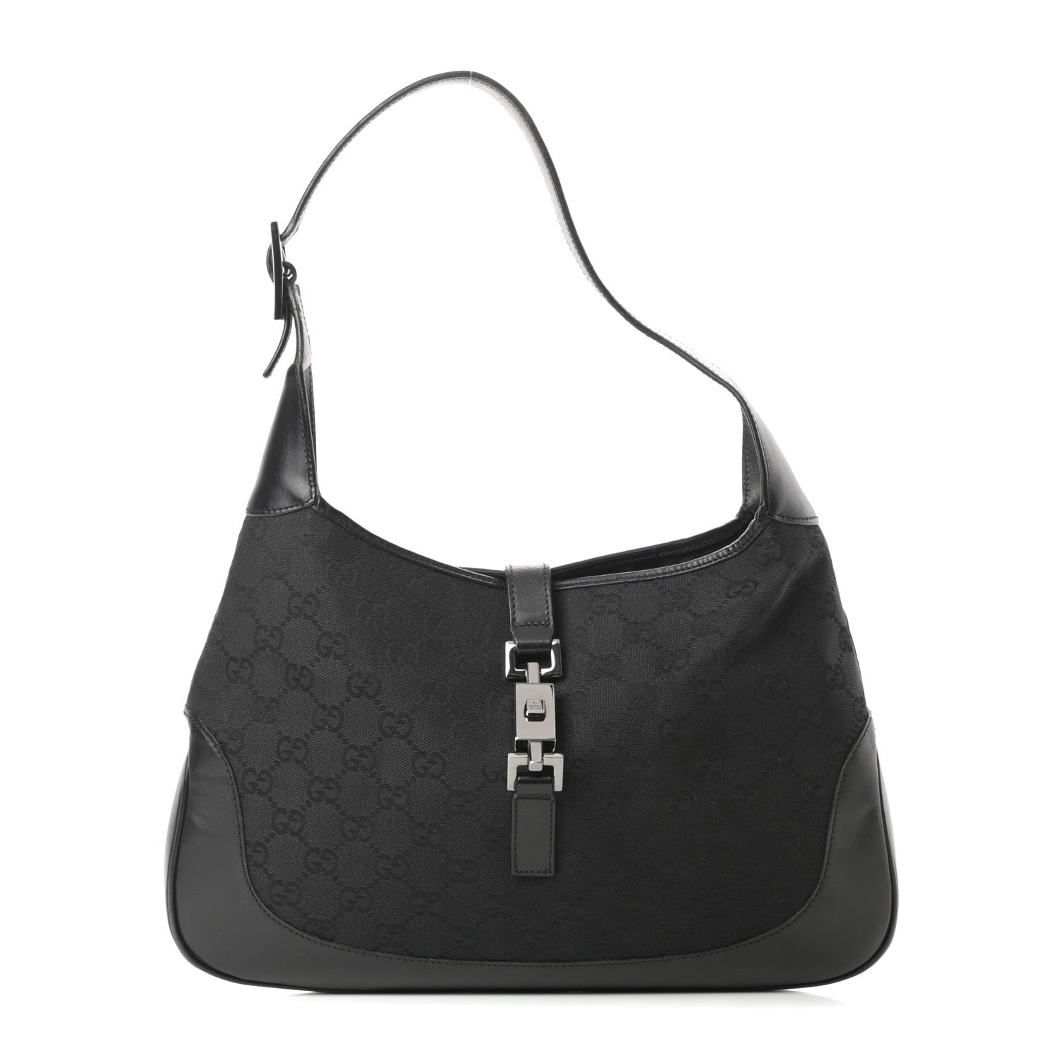 Gucci Monogram Small Jackie O Hobo Black 1 of 13