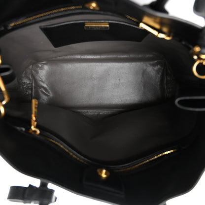Prada Saffiano Metal Zip Tote Black 5 of 9
