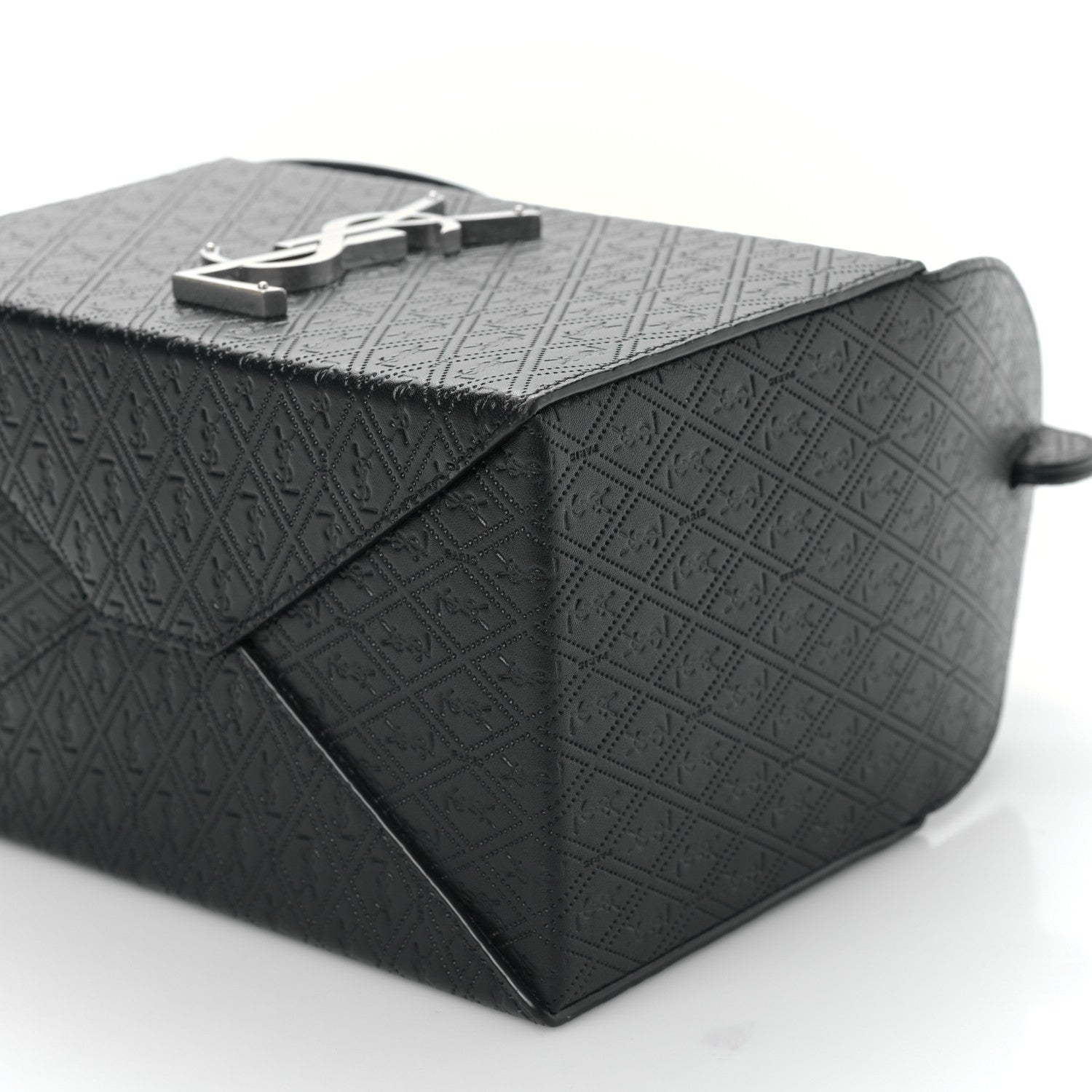 Saint Laurent Calfskin Monogram Take Away Box Black 8 of 8