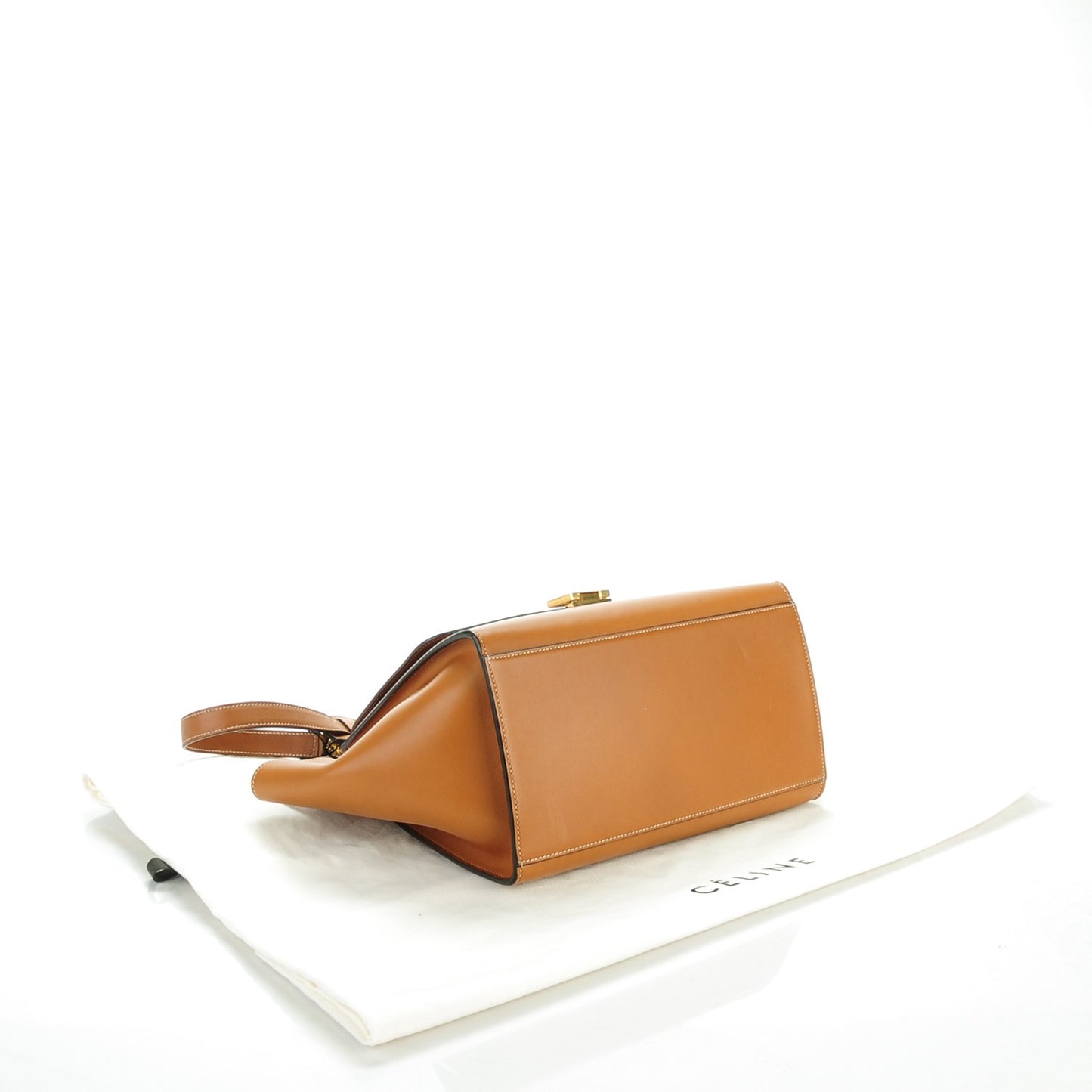 Natural Calfskin Small Trapeze Tan