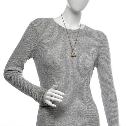 Chanel Crystal Enamel CC Necklace Light Gold 2 of 6