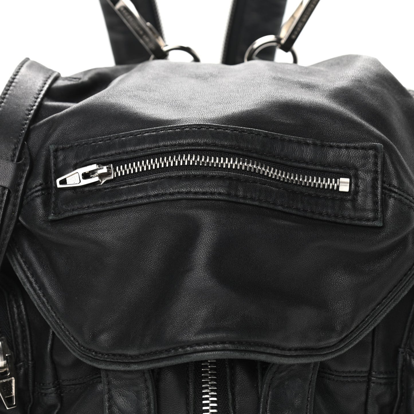 Lambskin Mini Marti Backpack Washed Black Rhodium Hardware